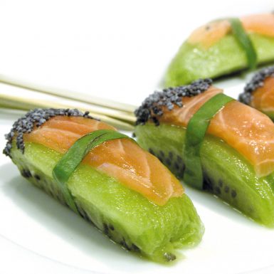 Sushis saumon kiwi