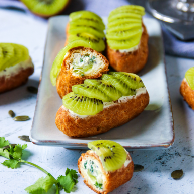 Mini-eclairs aperitifs fromage frais kiwi