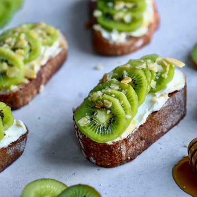 Tartines au kiwi