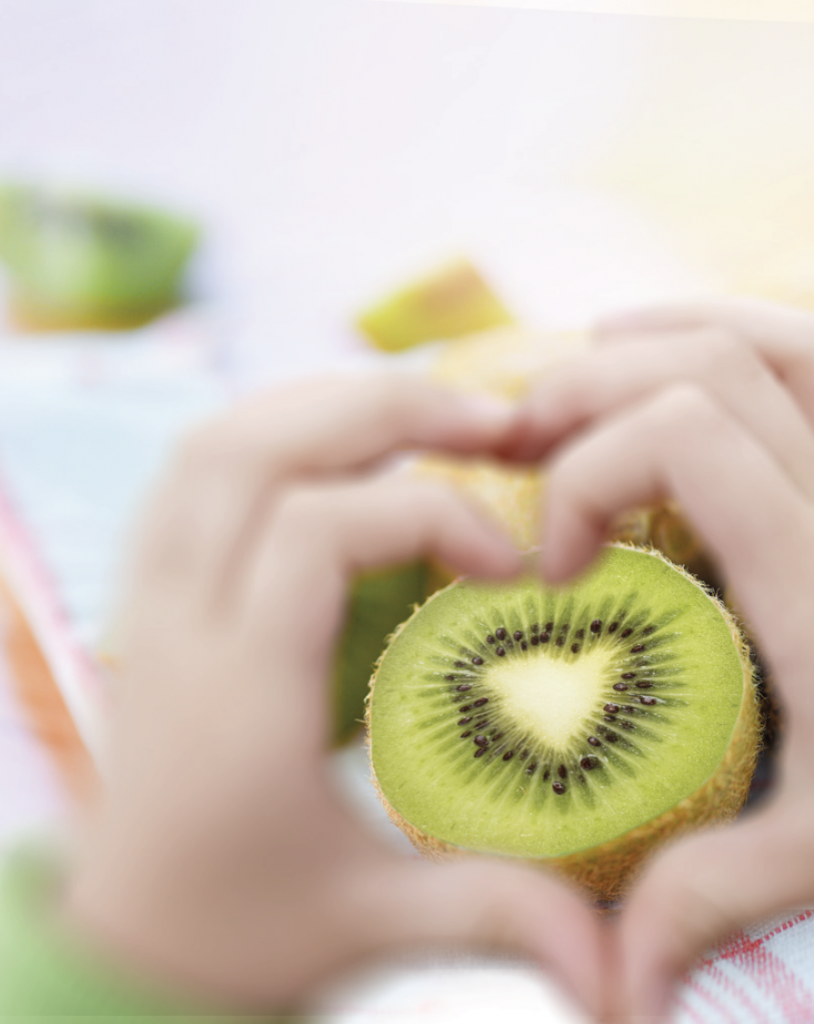 coeur sur le kiwi